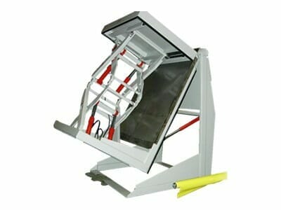 Figure Hydraulic hub tipping table in white