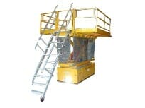 Movable lifting platforms with stairs