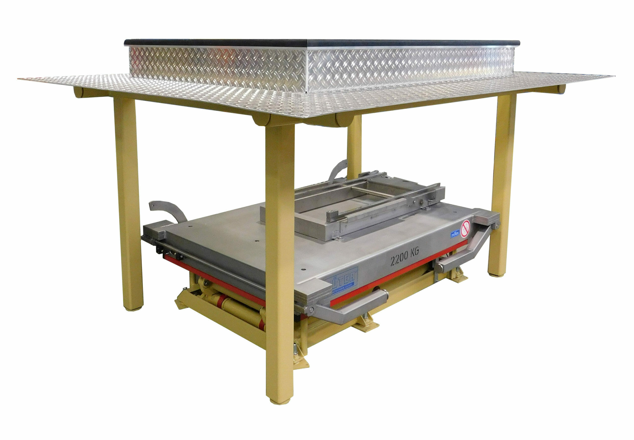 Photo Lifting table with conveyor technology retracted
