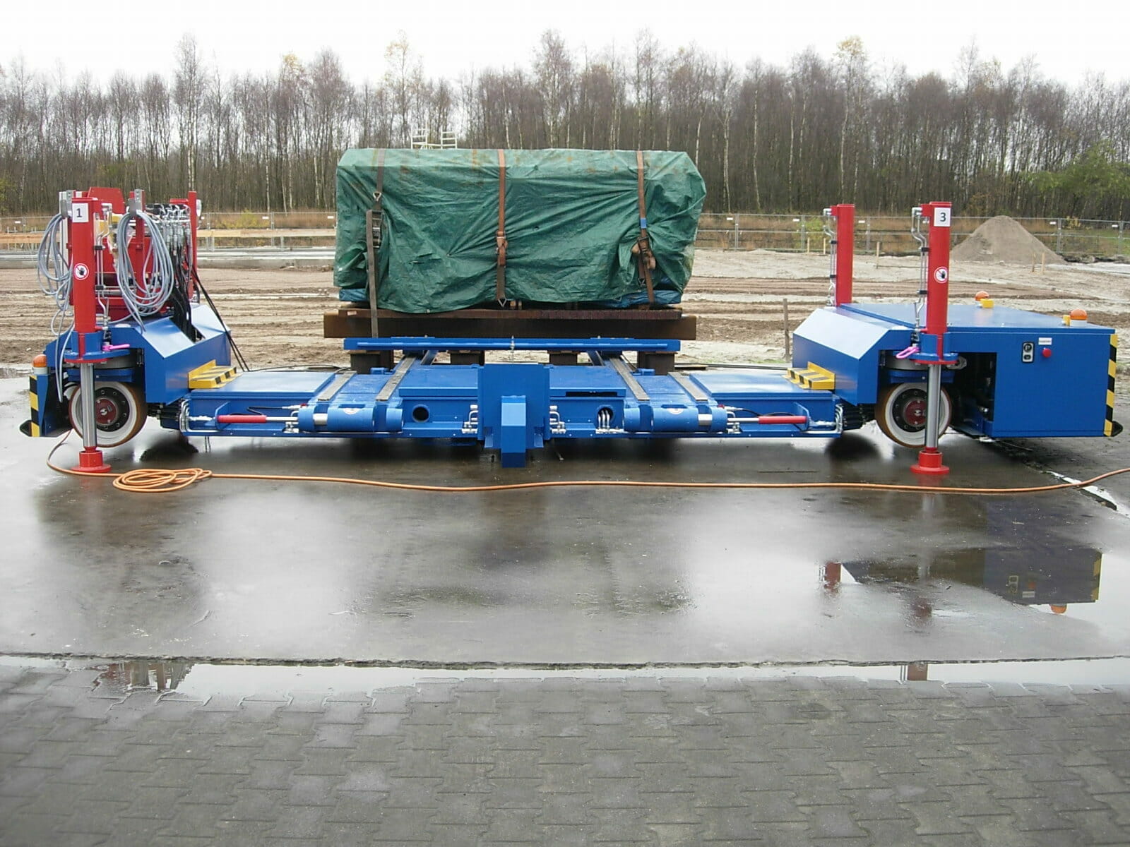 Heavy-duty transporters special vehicles in use