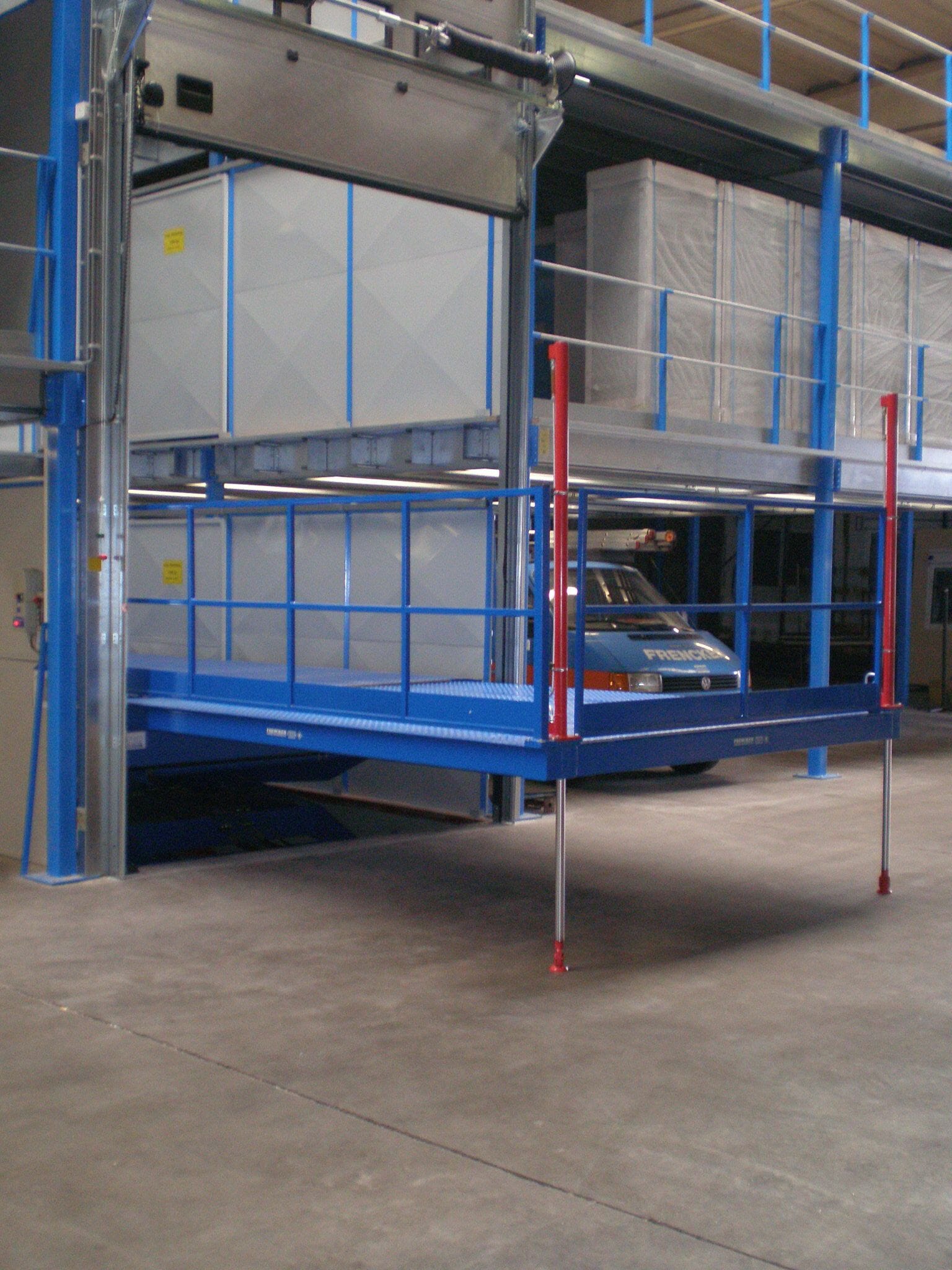 Illustratie Laadplatform in blauw