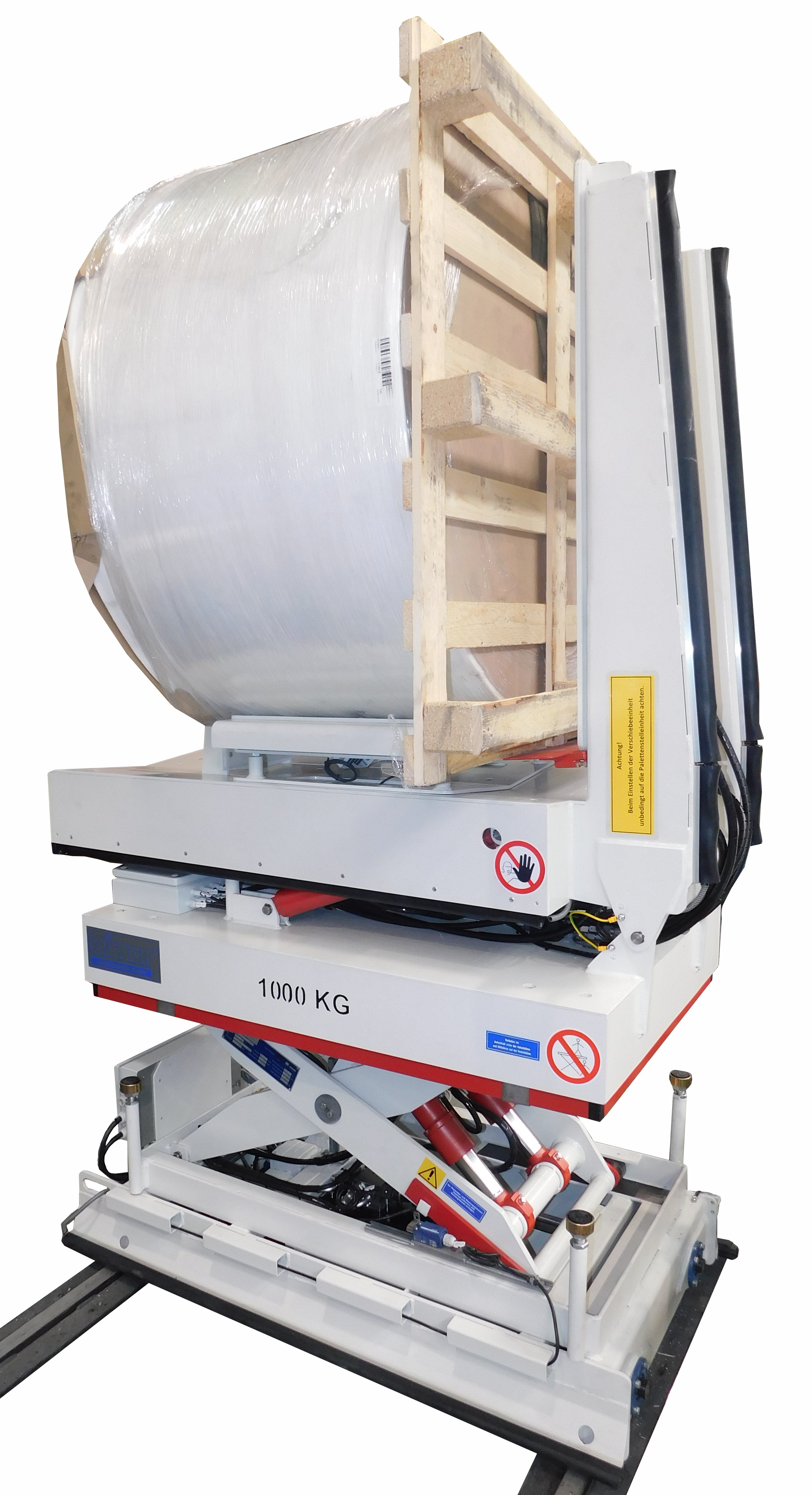 Figuur Hydraulische hub kieptafel met lading