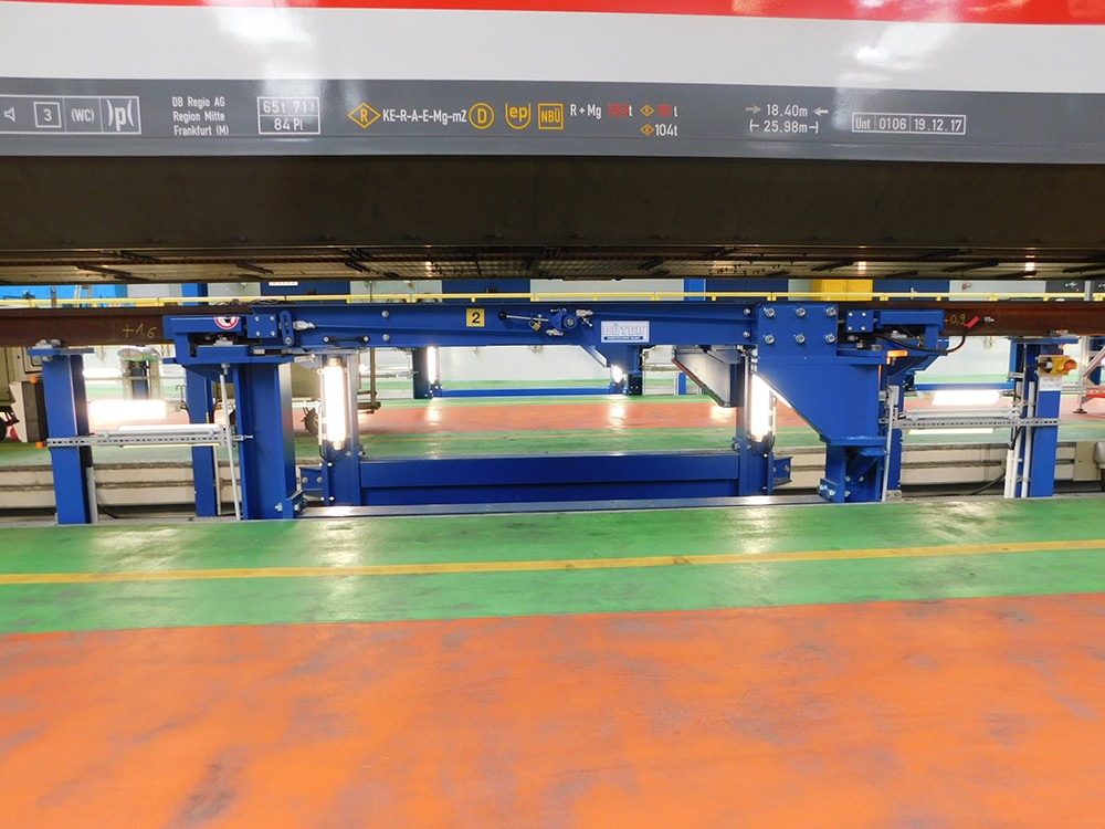 Aufgeständerte Werkstattgleise