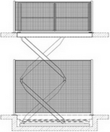 Variante 2 Güteraufzug mit Deckendurchbruch